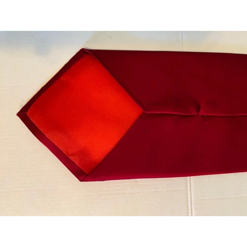 Boston Traders Mens Red Silk Necktie Solid Classic Formal Business Tie